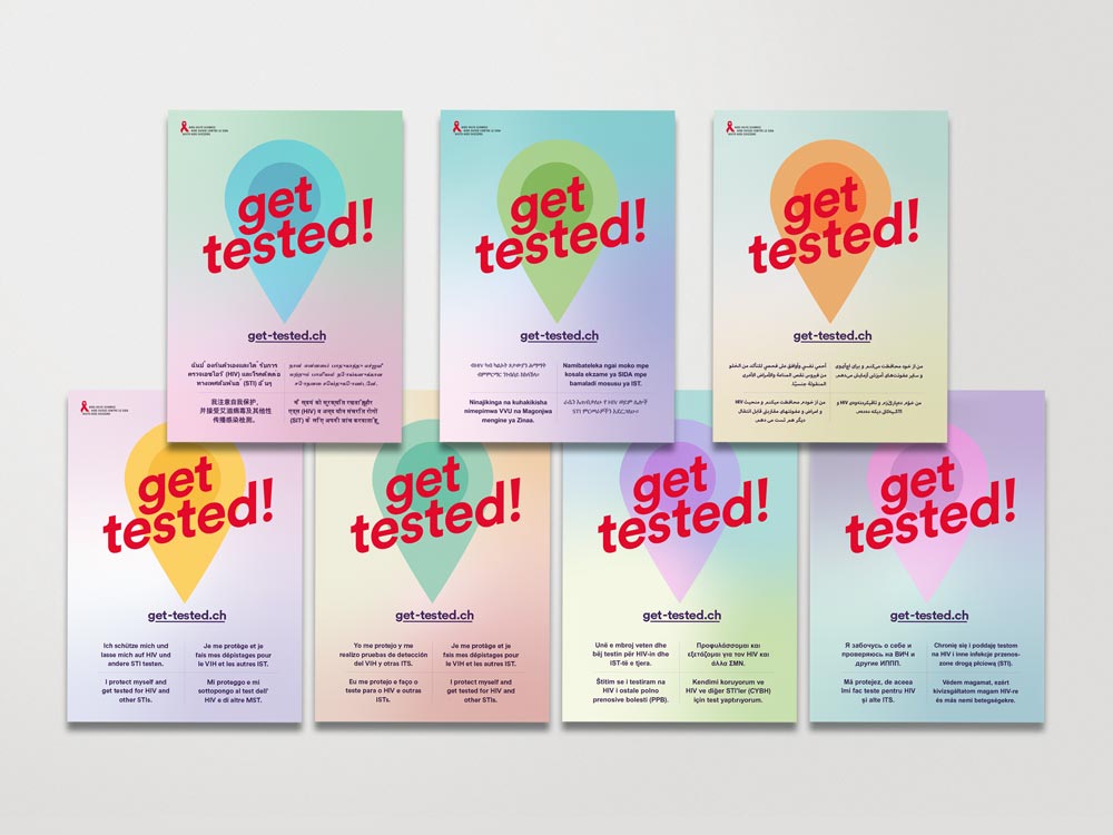 Plakate: get-tested.ch