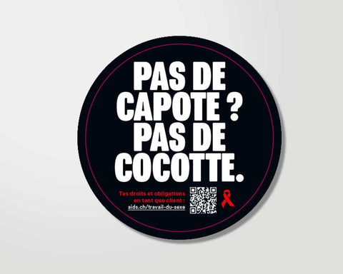 Sticker "Pas de capote?"